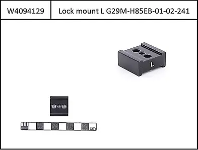 Fastening block "L" for L-Profile black, for eCRP Type1