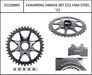 Chainring Samox for DM 38T black, for PW-SE/TE/ST, steel, CL52