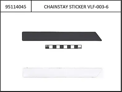Chainstay protector silicone black, self-adhesive, 220x25mm