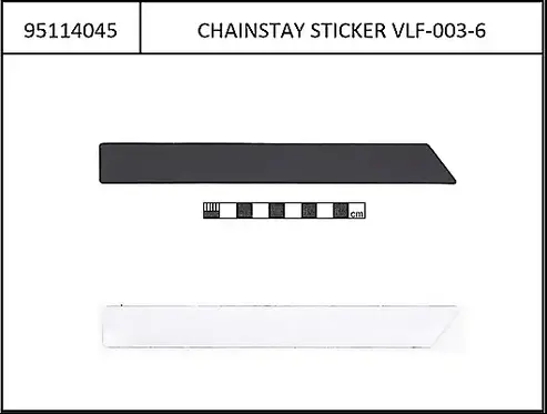 Chainstay protector silicone black, self-adhesive, 220x25mm 
